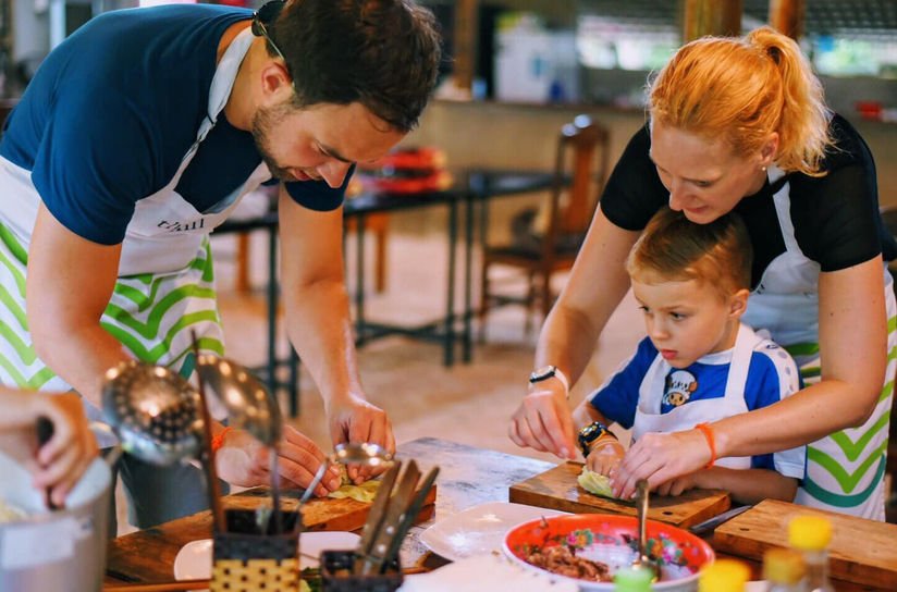 Vietnam family cooking class with kids